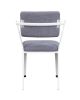 Cargo Chair; Gray Fabric & White YJ