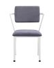 Cargo Chair; Gray Fabric & White YJ