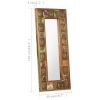 Mirror with Buddha Cladding 19.7"x43.3" Solid Reclaimed Wood