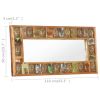 Mirror with Buddha Cladding 43.3"x19.7" Solid Reclaimed Wood