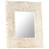 Mirror White 19.7"x19.7" Solid Mango Wood