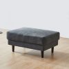 Modern fabric sofa L shape;  3 seater with ottoman-104"-Dark gray