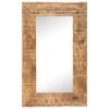 Hand-Carved Mirror 31.5"x19.7"x4.3" Solid Mango Wood