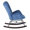 Upholstered Rocking Chair Rocker for Living Room Bedroom, Blue