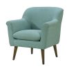 Shelby 31.5" Aquamarine Teal Woven Fabric Oversized Armchair