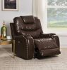 Braylon Recliner (Power Motion); Brown PU