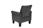 Accent Chairs, Comfy Sofa Chair, Armchair for Reading, Living Room, Bedroom, Office,Waiting Room, PU leather, Dark Grey