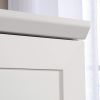 Wardrobe/Pantry Cabinets, L: 29.06" X W: 20.95" X H: 71.18", Soft White Finish Engineered Wood Modern A Large Drawer