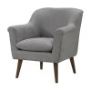 Shelby 31.5" Steel Gray Woven Fabric Oversized Armchair