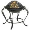 Fire Pit with Poker 19.3" Steel