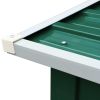 Log Storage Shed Galvanized Steel 67.7"x35.8"x60.6" Green