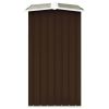 Log Storage Shed Galvanized Steel 67.7"x35.8"x60.6" Brown