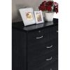 Black 7 with Locks on 2-Top Chest of Drawers Makeup Table Dressers for Bedroom Bedroom Furniture