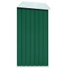 Garden Log Storage Shed Galvanized Steel 129.9"x33.1"x59.8" Green