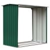 Log Storage Shed Galvanized Steel 67.7"x35.8"x60.6" Green