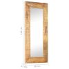 Hand-Carved Mirror 43.3"x19.7"x4.3" Solid Mango Wood