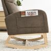 [Video] Welike 27.6"W Modern Accent High Backrest Living Room Lounge Arm Rocking Chair, Two Side Pocket(W83453338)