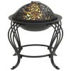 Fire Pit with Poker 19.3" Steel