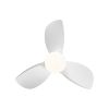 28 In Intergrated LED Ceiling Fan Lighting with White /Black  ABS Blade