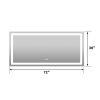 72-in W x 36-in H LED Lighted Rectangular Fog Free Frameless Bathroom Vanity Mirror