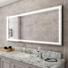 72-in W x 36-in H LED Lighted Rectangular Fog Free Frameless Bathroom Vanity Mirror