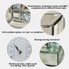 Large Desk Clock Wall Clock Crushed Diamond Mirrored Clock Table Top Decorative Clock for Home Decoration