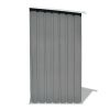 Log Storage Shed Galvanized Steel Gray