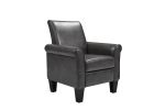 Accent Chairs, Comfy Sofa Chair, Armchair for Reading, Living Room, Bedroom, Office,Waiting Room, PU leather, Dark Grey