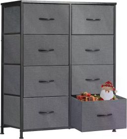 Dressers for Bedroom Furniture Thickened Frame Dresser Vanity Table for Makeup Furnitures Hallway Kids Room Make Up Table Toilet (Color: Grey  8 Drawers)